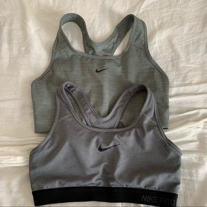 Large Nike Grey Sports Bra (TWO)